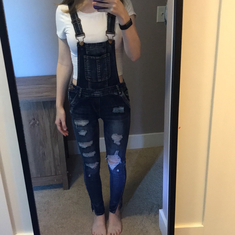 Dollhouse Vintage Ripped Overalls